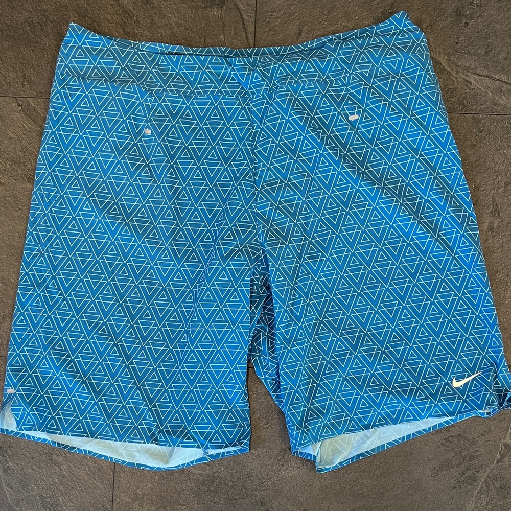 Nike Running Blue Triangle Pattern Shorts